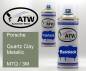 Preview: Porsche, Quartz Clay Metallic, M7Q / 3M: 400ml Sprühdose + 400ml Klarlack - Set, von ATW Autoteile West.